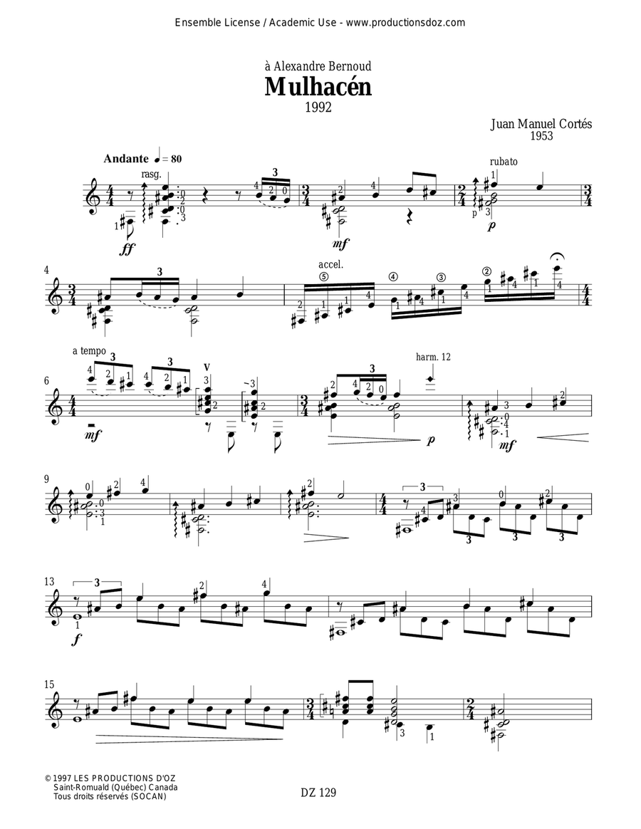 Mulhacén Mulhacén Classical Guitar scores gallery preview page 3