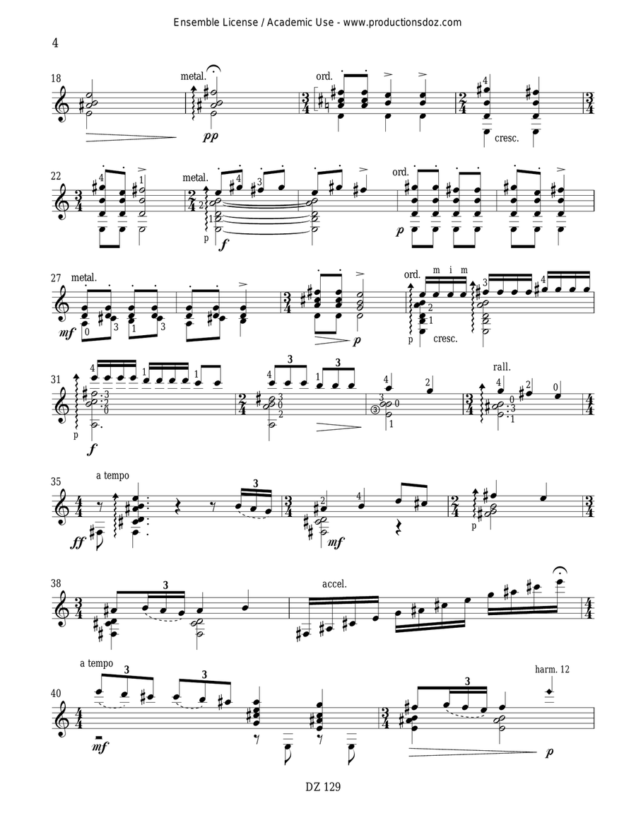 Mulhacén Mulhacén Classical Guitar scores gallery preview page 4