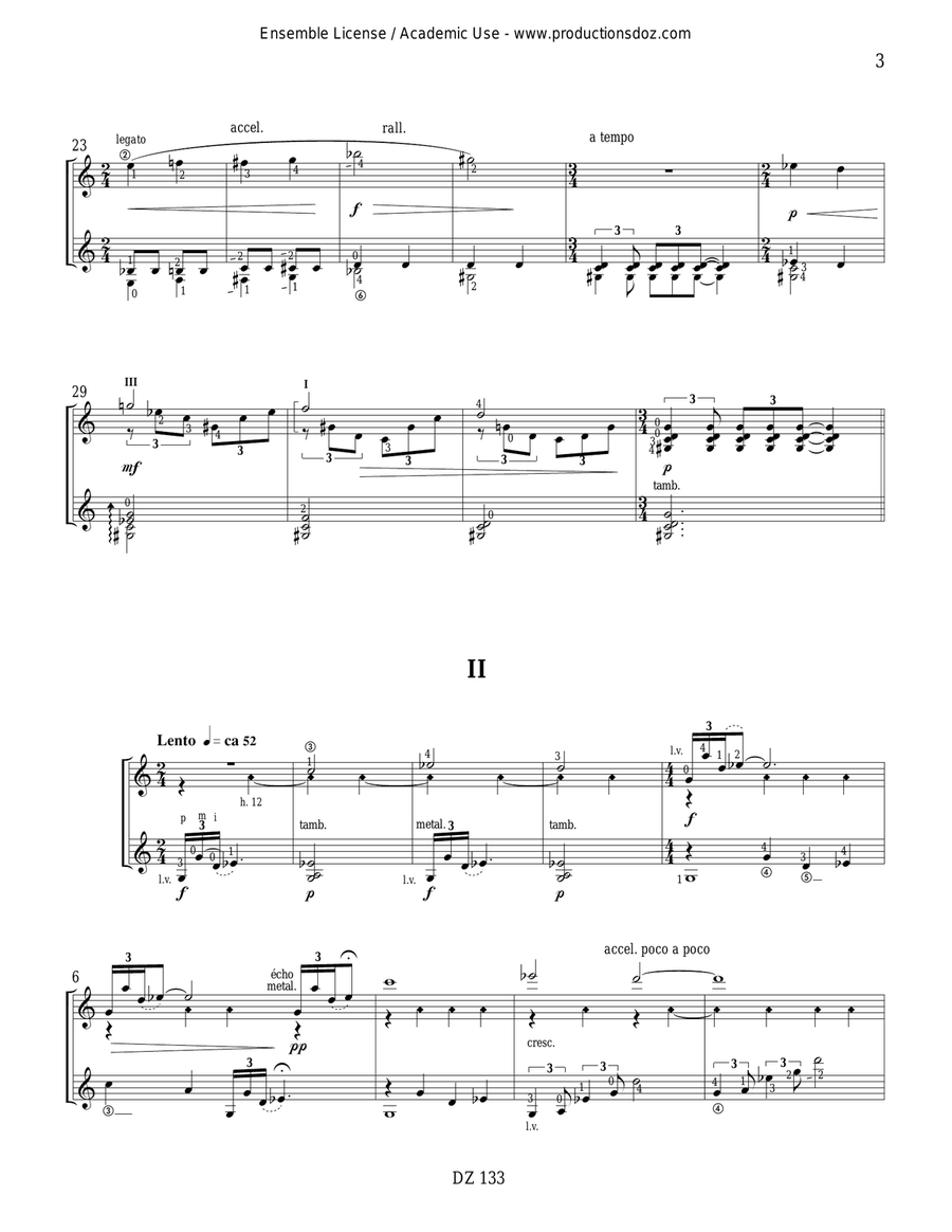 L'arbre tombé L'arbre tombé Classical Guitar scores gallery preview page 3