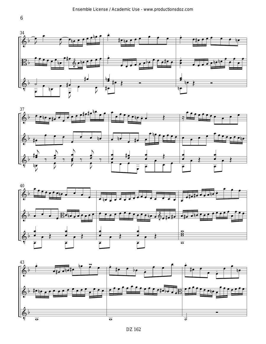 Six sonates en trio, vol. II, BWV 526 Viola scores gallery preview page 6