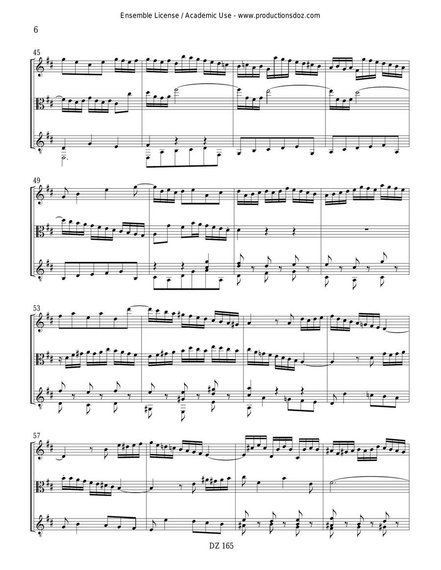 Six sonates en trio, vol. V, BWV 529 Flute scores gallery preview page 6