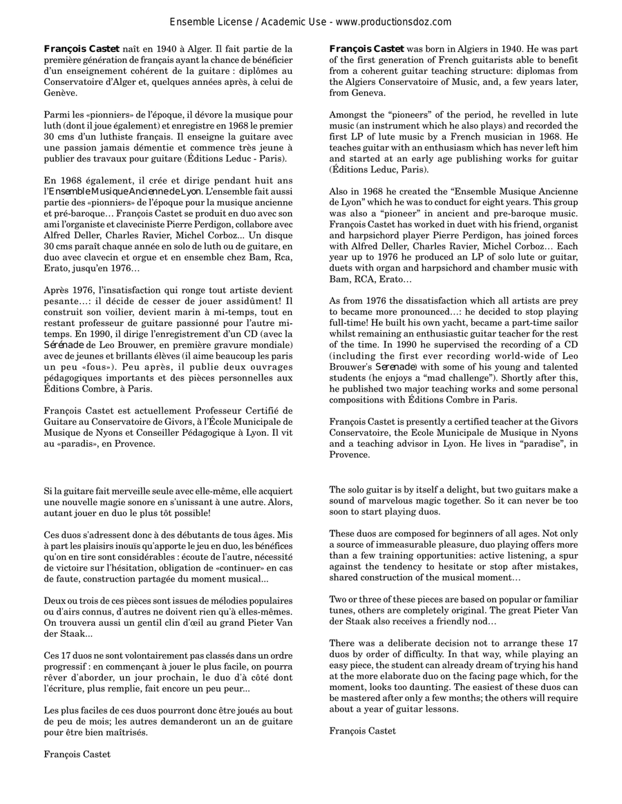 Nos premiers duos, vol. 1 Classical Guitar scores gallery preview page 2