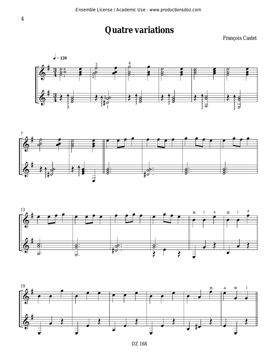 Nos premiers duos, vol. 1 Classical Guitar scores gallery preview page 4
