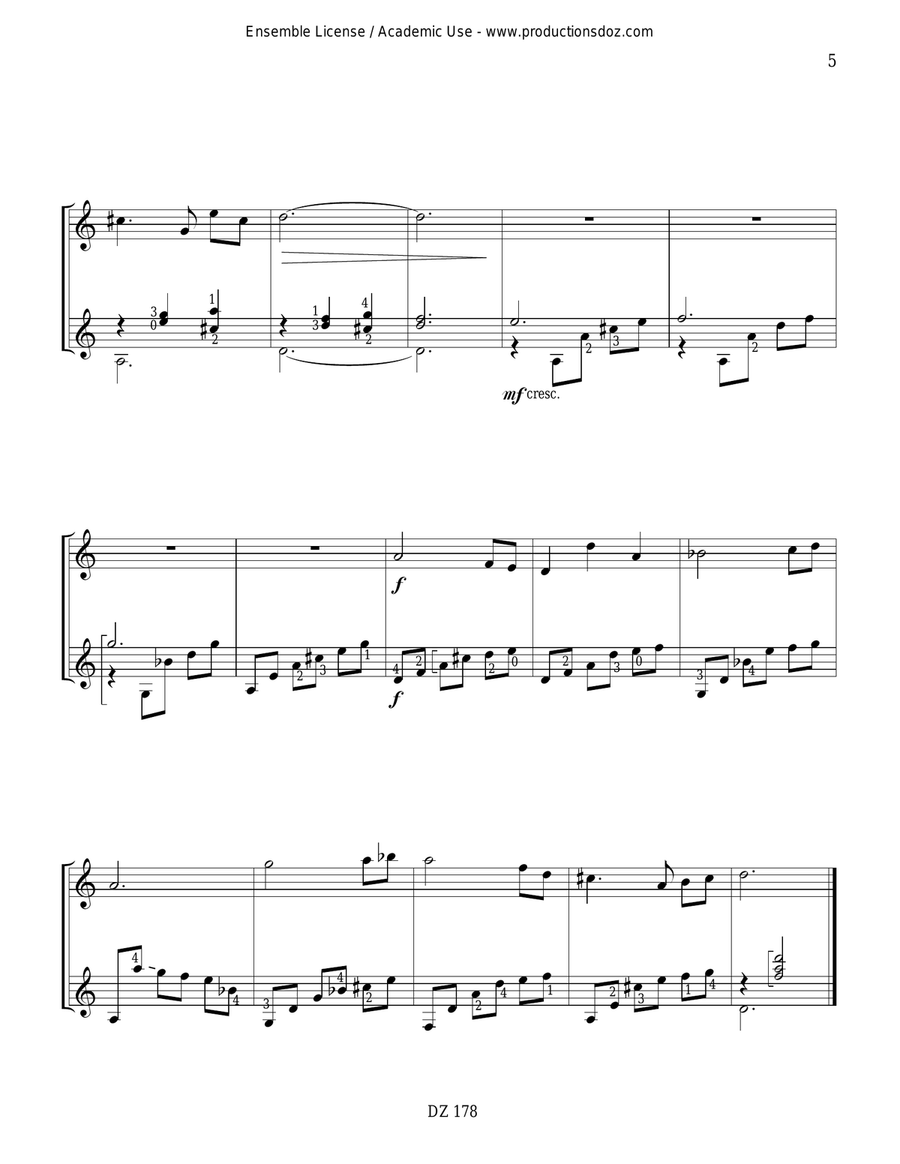 Cinq sérénades Cinq sérénades Violin scores gallery preview page 5