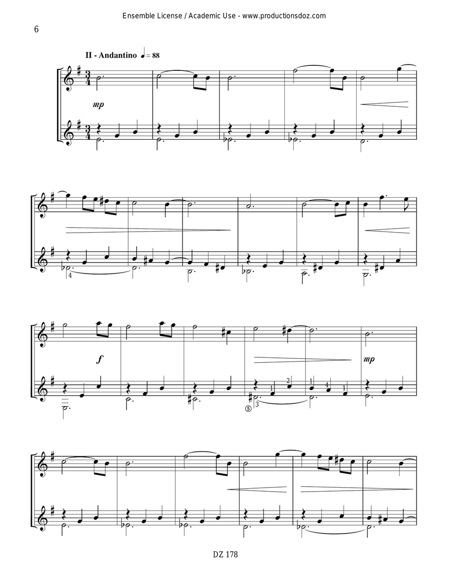 Cinq sérénades Cinq sérénades Violin scores gallery preview page 6