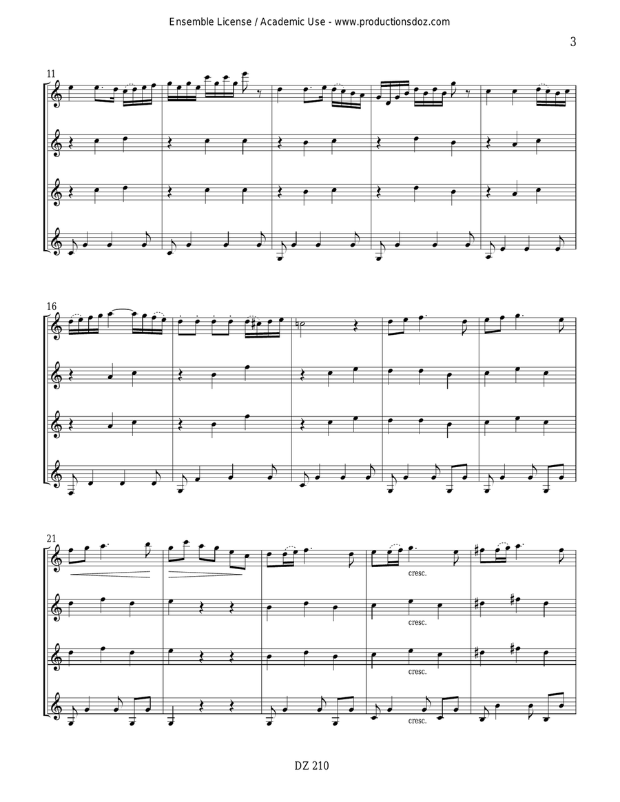 Menuet de l'Arlésienne Menuet de l'Arlésienne Guitar Ensemble scores gallery preview page 3