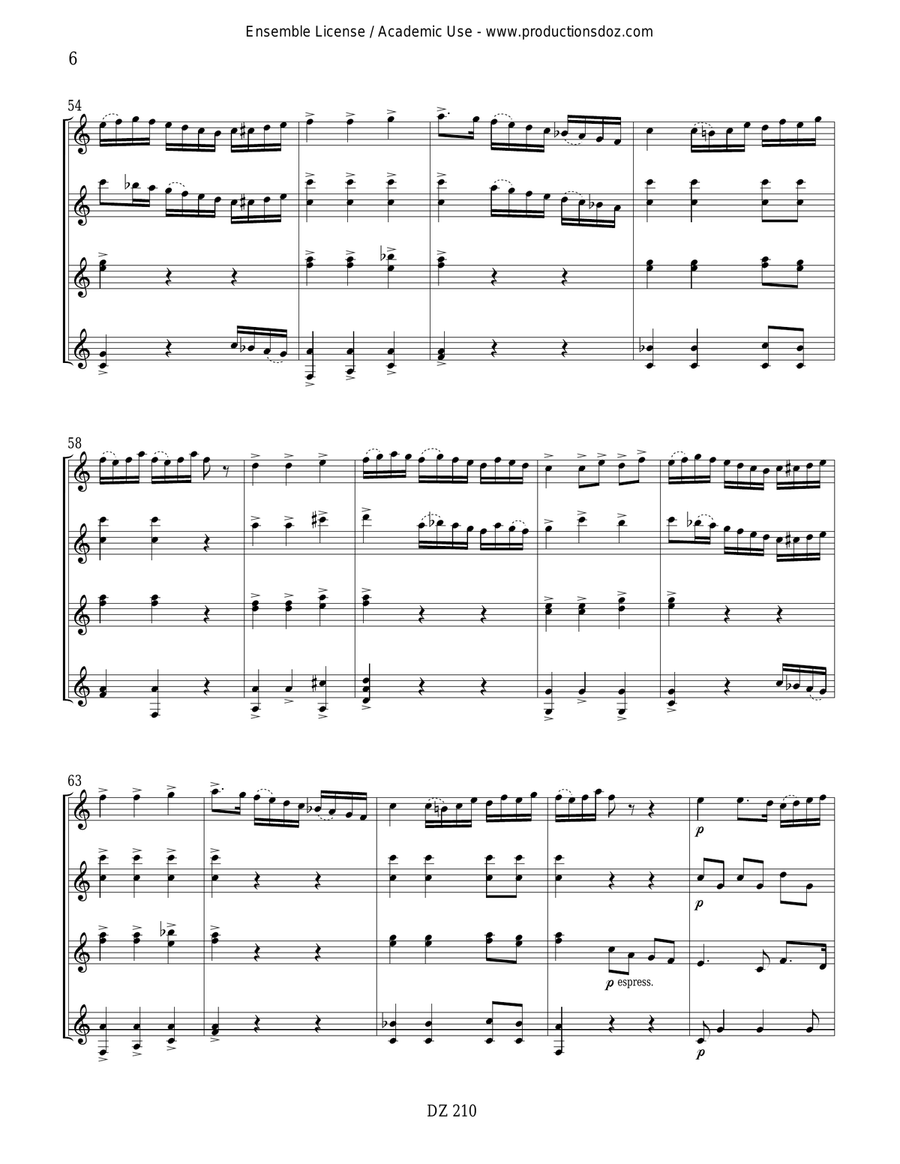 Menuet de l'Arlésienne Menuet de l'Arlésienne Guitar Ensemble scores gallery preview page 6