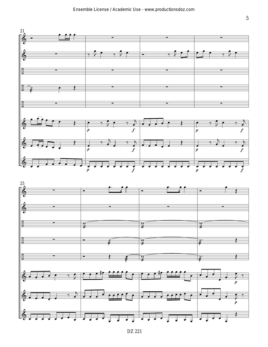La symphonie des jouets La symphonie des jouets Guitar Ensemble scores gallery preview page 5