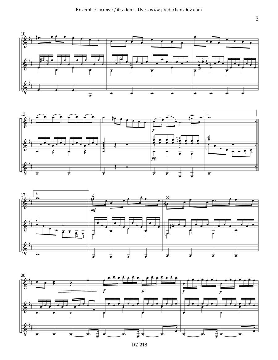 Largo (extrait du Concerto en Ré majeur, RV 93) Guitar Ensemble scores gallery preview page 3