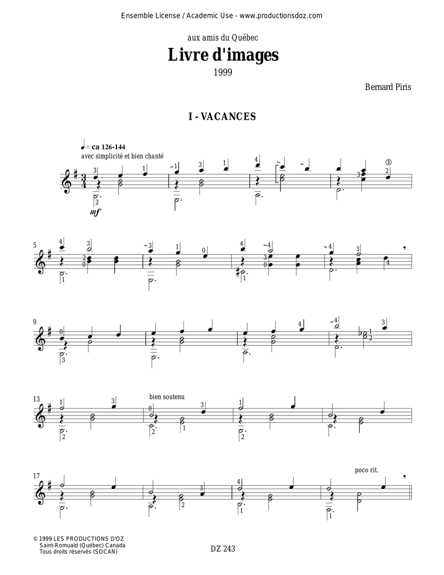Livre d'images Livre d'images Classical Guitar scores gallery preview page 3