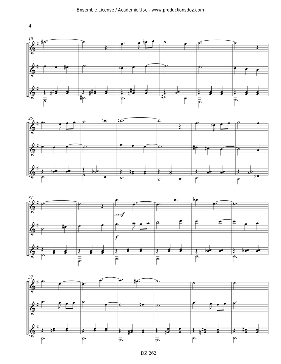 Valse en jazz no 3 Valse en jazz no 3 Guitar Ensemble scores gallery preview page 4