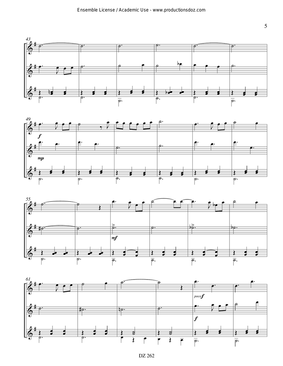 Valse en jazz no 3 Valse en jazz no 3 Guitar Ensemble scores gallery preview page 5