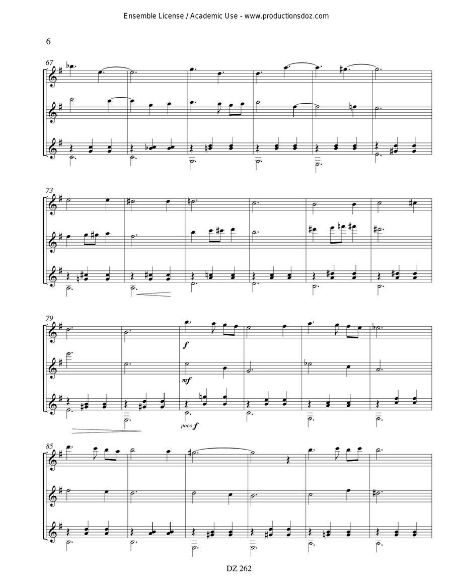 Valse en jazz no 3 Valse en jazz no 3 Guitar Ensemble scores gallery preview page 6