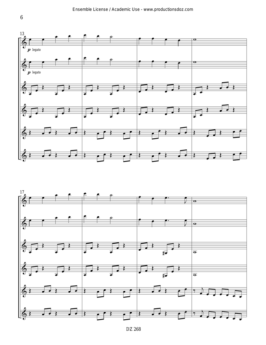 Fantaisie sur une chanson japonaise Guitar Ensemble scores gallery preview page 6