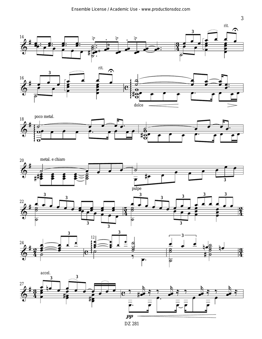 Suite Metropolitana Suite Metropolitana Classical Guitar scores gallery preview page 3