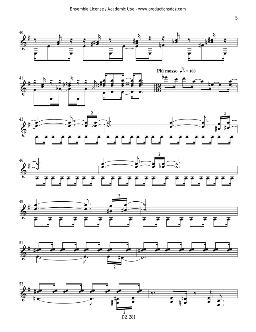 Suite Metropolitana Suite Metropolitana Classical Guitar scores gallery preview page 5