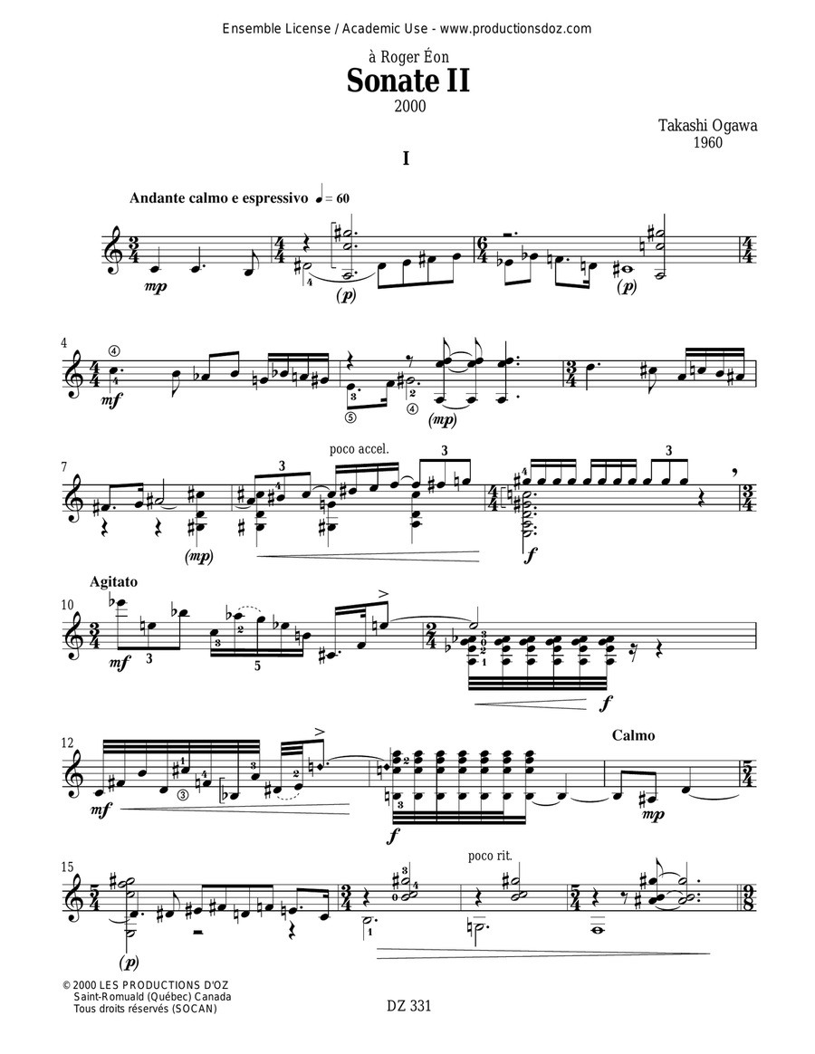 Sonate II Sonate II Classical Guitar scores gallery preview page 3
