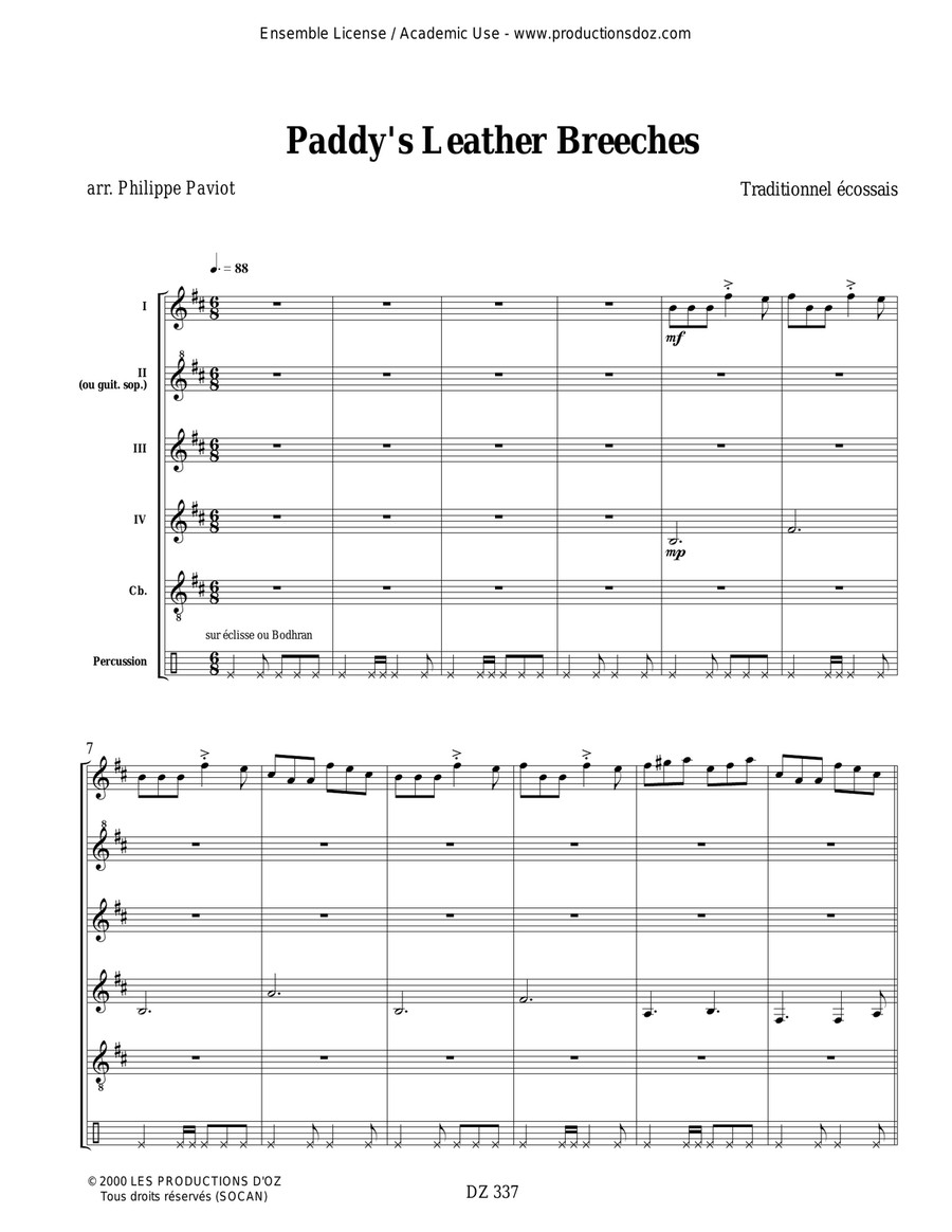 Paddy's Leather Breeches Paddy's Leather Breeches Guitar Ensemble scores gallery preview page 2