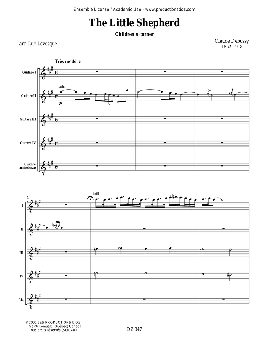 The Little Shepherd The Little Shepherd Guitar Ensemble scores gallery preview page 3