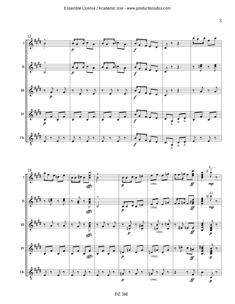 Golliwogg's Cake-walk Golliwogg's Cake-walk Guitar Ensemble scores gallery preview page 3