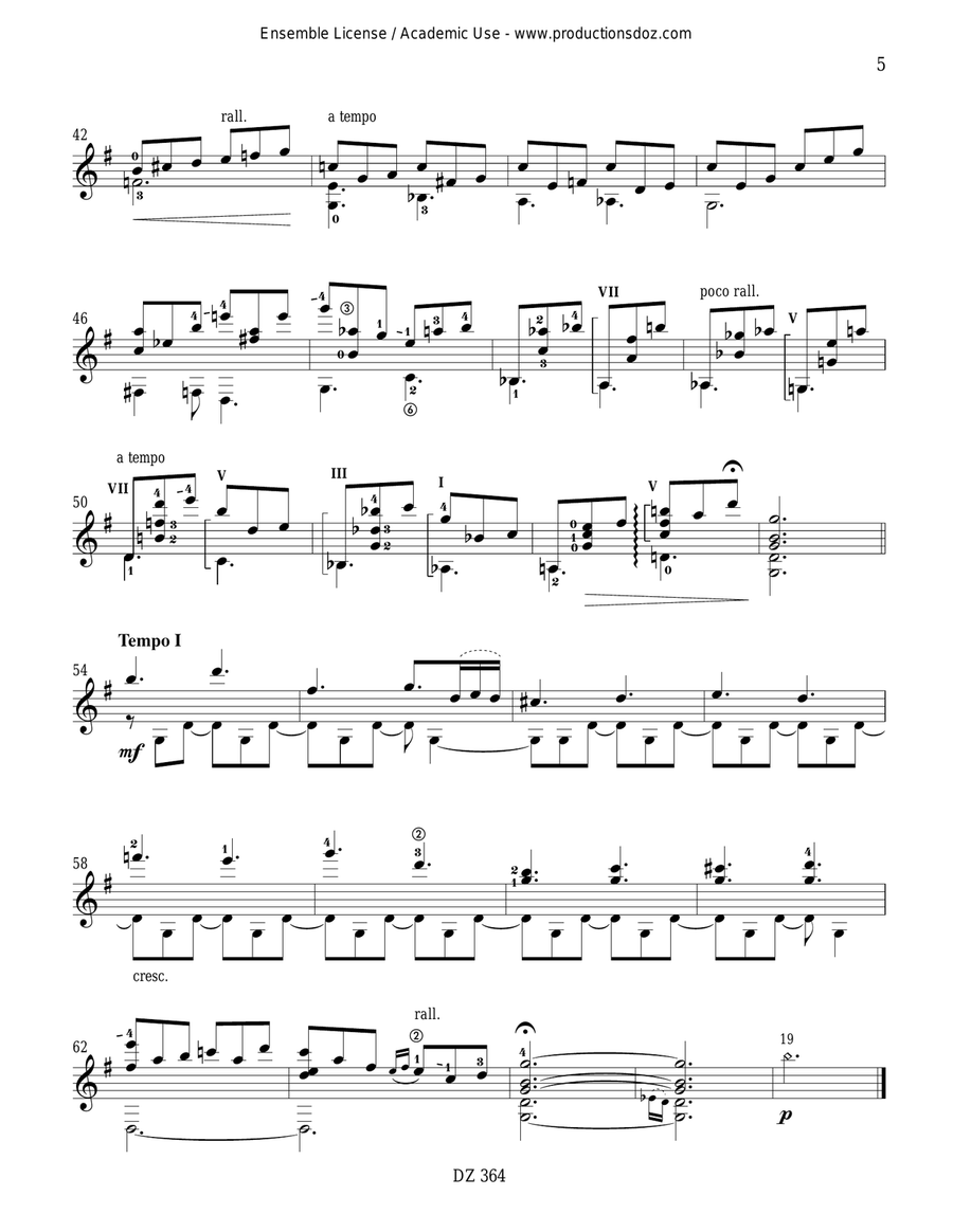 Disonancias, Zambalero, Prélude Classical Guitar scores gallery preview page 5
