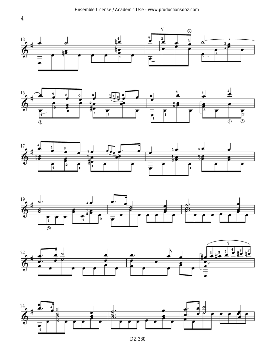 Prélude, opus 28, no 15 Prélude, opus 28, no 15 Classical Guitar scores gallery preview page 4