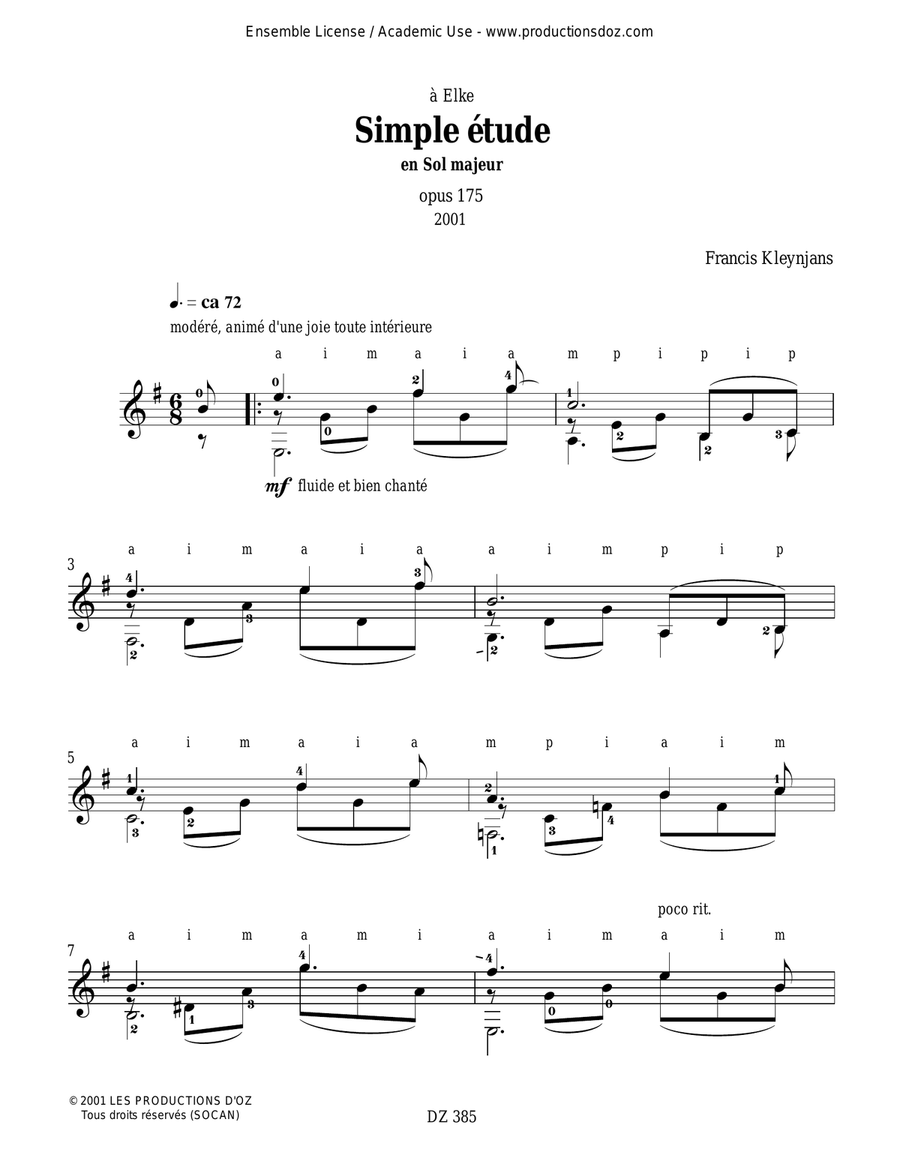 Simple étude, Pourquoi? Simple étude, Pourquoi? Classical Guitar scores gallery preview page 2