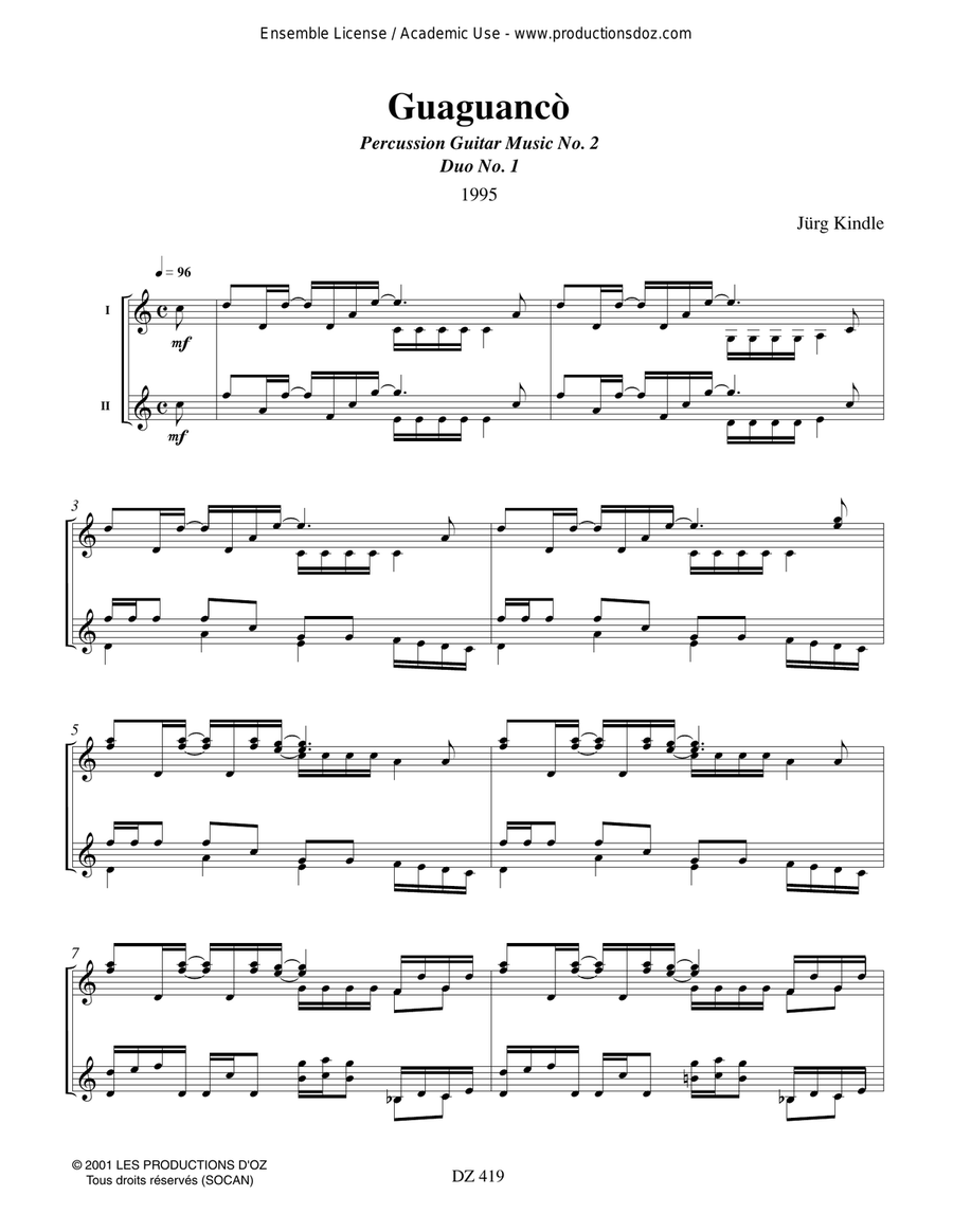 Guanguancò Guanguancò Classical Guitar scores gallery preview page 3