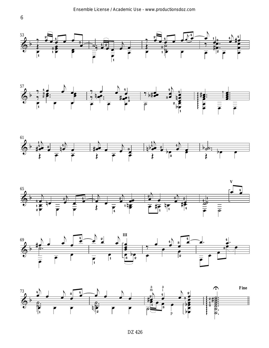 Pa' la María-Anita, Zamba..., Pa'l doctor Classical Guitar scores gallery preview page 5