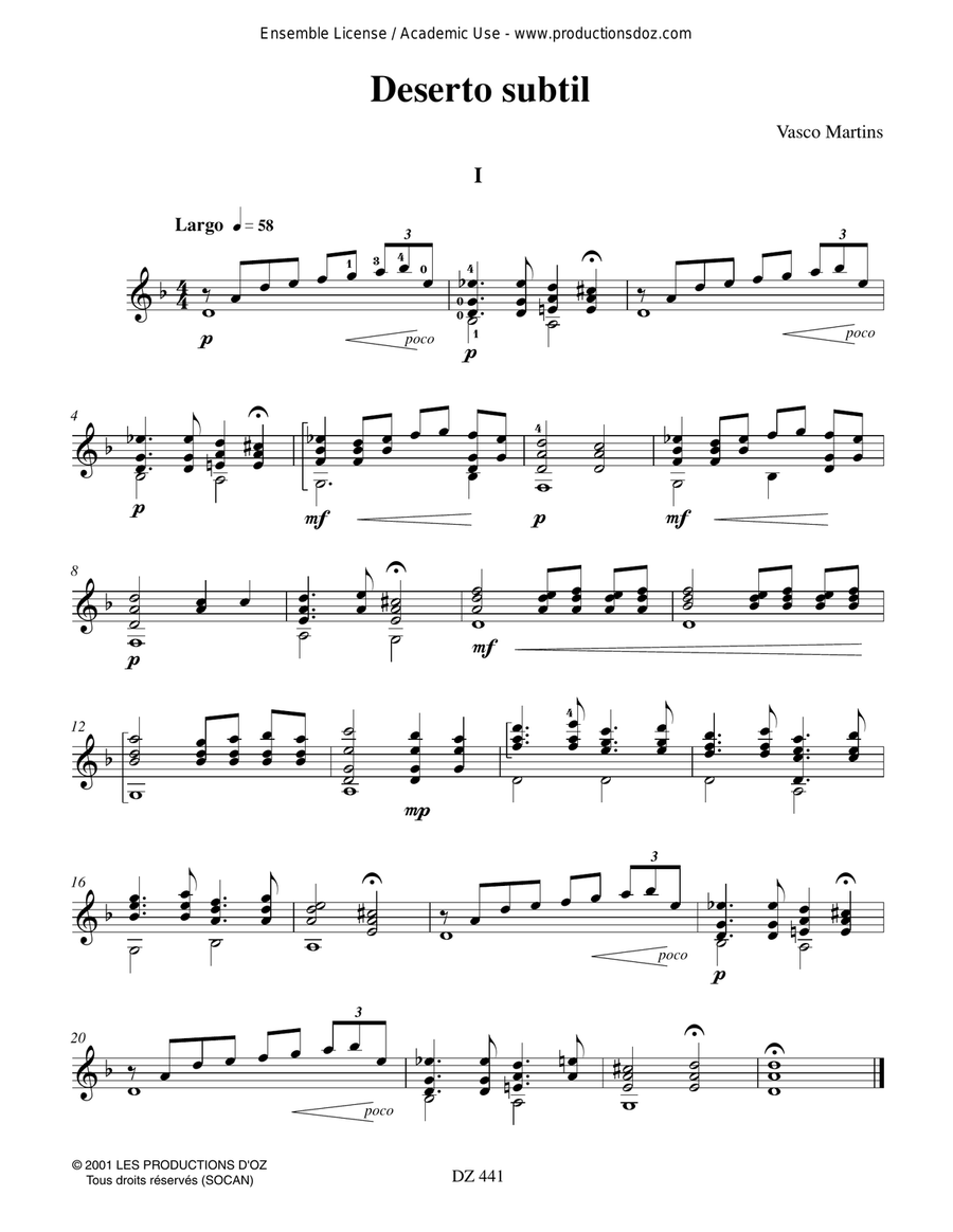 Deserto subtil Classical Guitar - Digital Sheet Music page 3