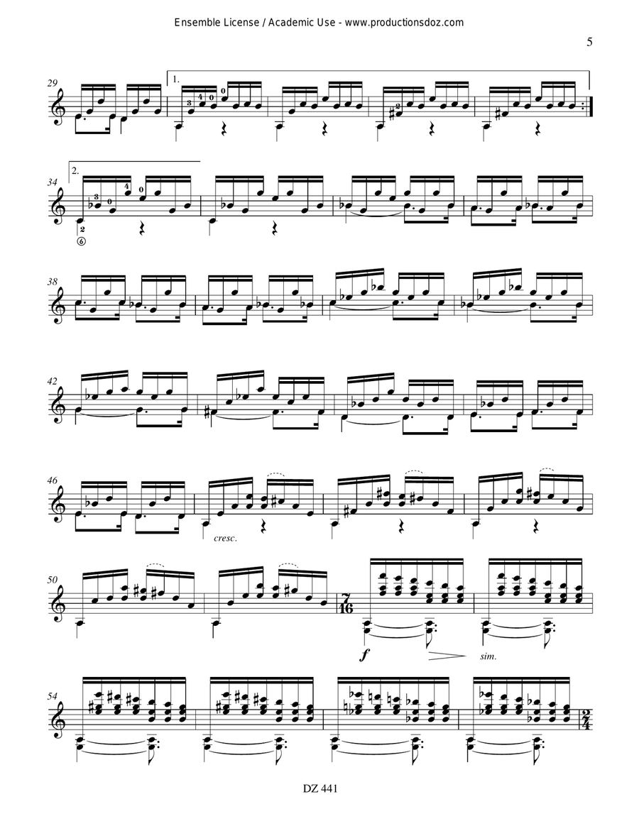 Deserto subtil Classical Guitar - Digital Sheet Music page 5