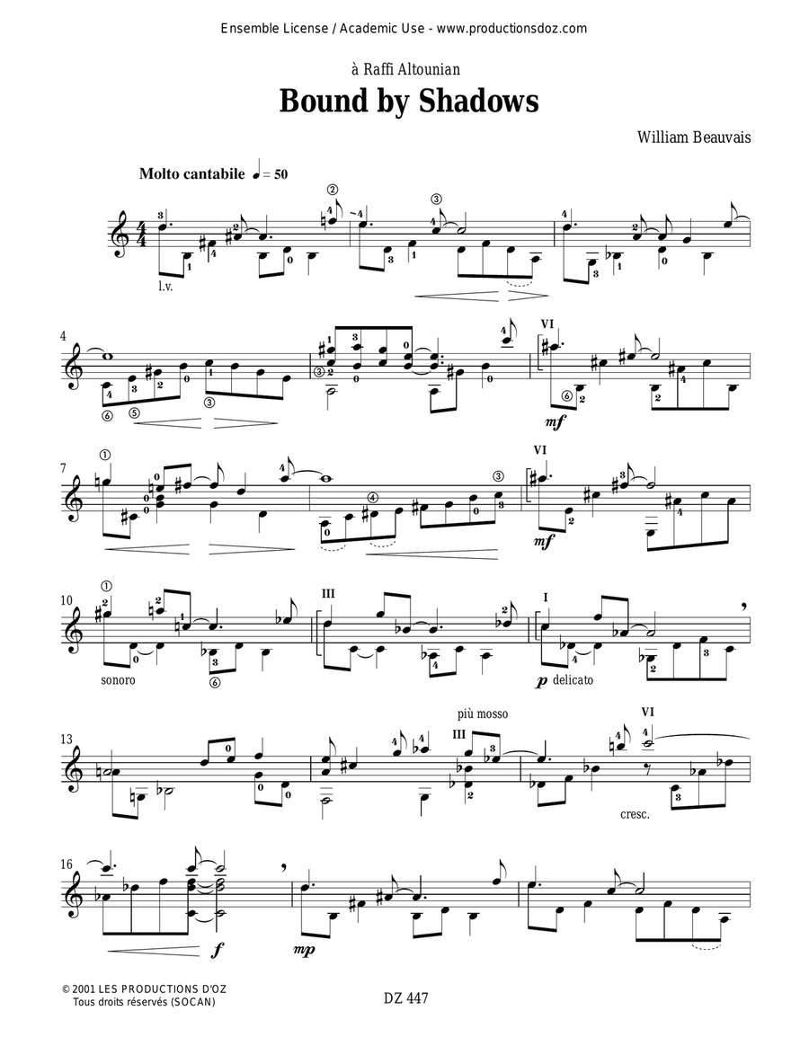 Bound by Shadows Bound by Shadows Classical Guitar scores gallery preview page 2