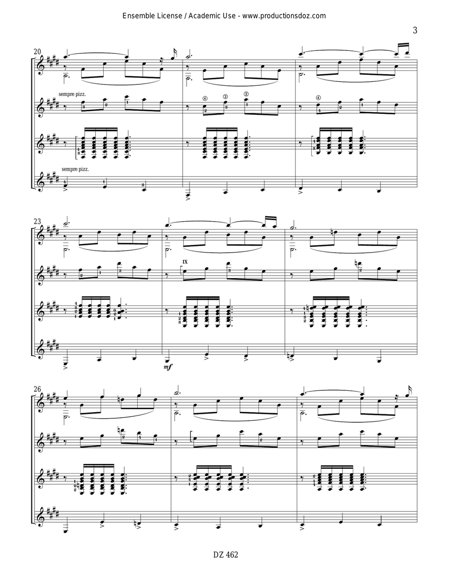 Hommage à Stanley Myers, opus 187a Guitar Ensemble scores gallery preview page 3