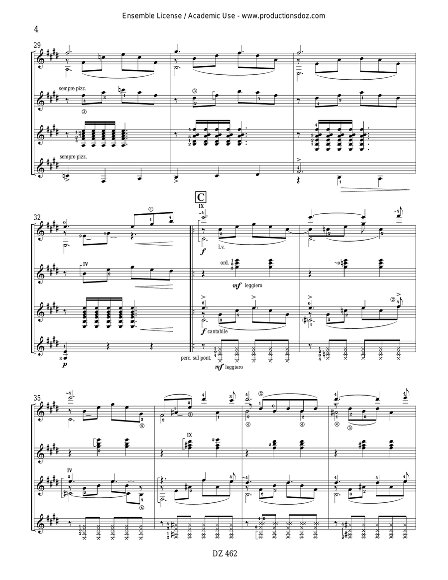 Hommage à Stanley Myers, opus 187a Guitar Ensemble scores gallery preview page 4