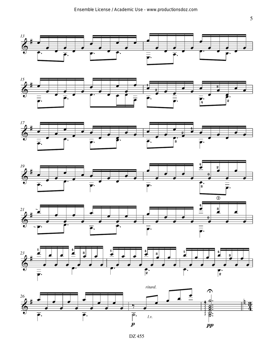 Sattva Sattva Classical Guitar scores gallery preview page 5