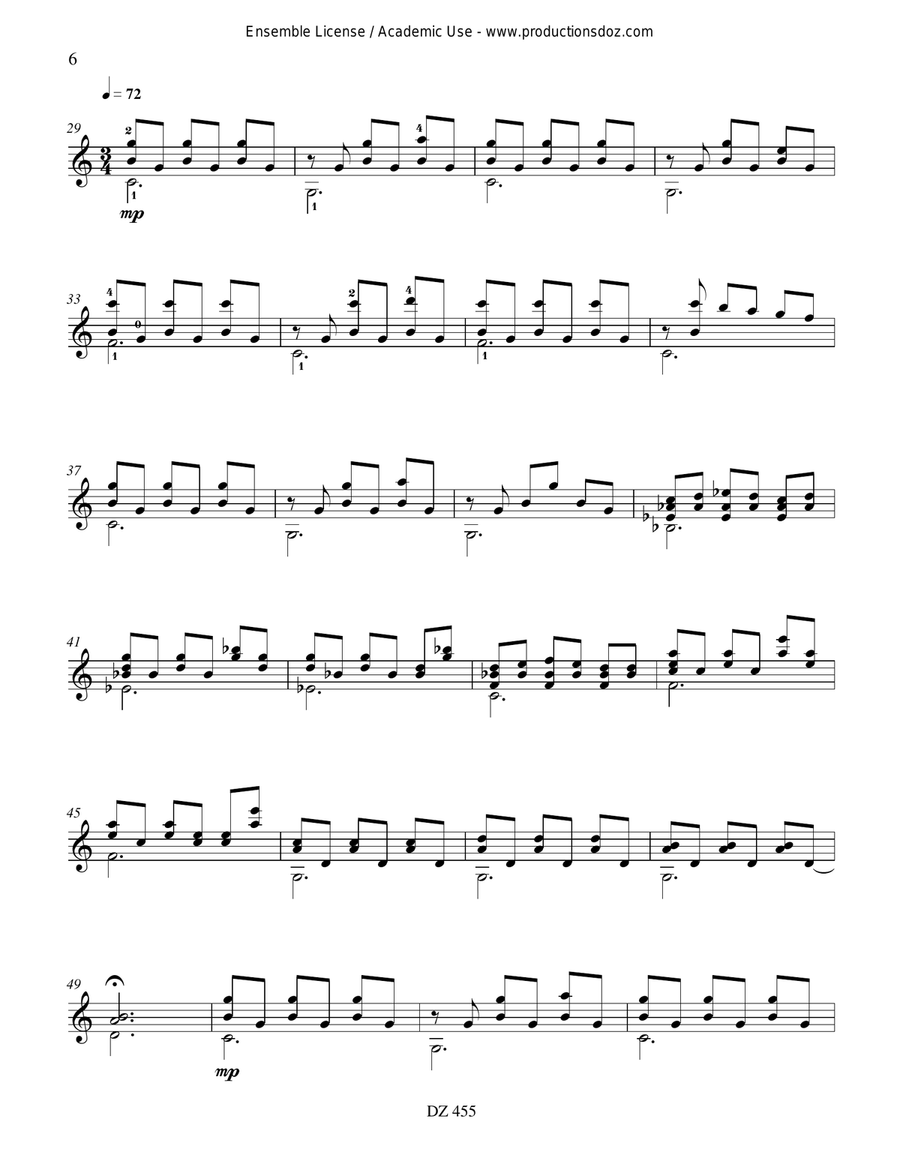 Sattva Sattva Classical Guitar scores gallery preview page 6