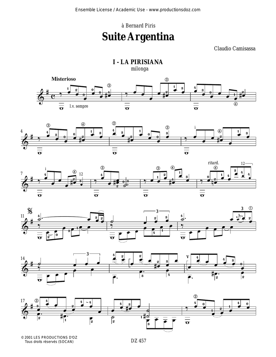 Suite Argentina Suite Argentina Classical Guitar scores gallery preview page 3