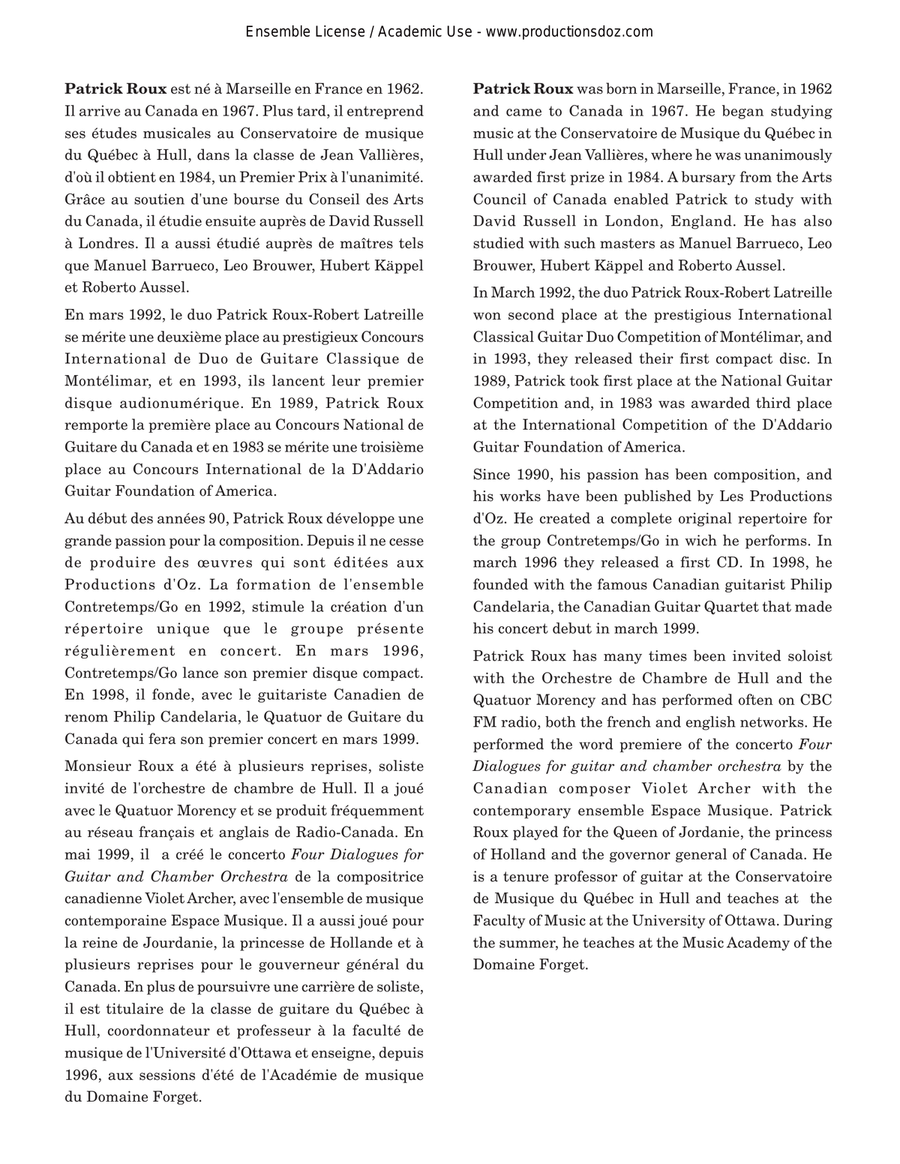 Clin d'oeil au bal de quartier Guitar Ensemble scores gallery preview page 2