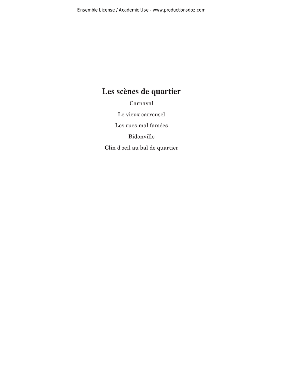 Clin d'oeil au bal de quartier Guitar Ensemble scores gallery preview page 3