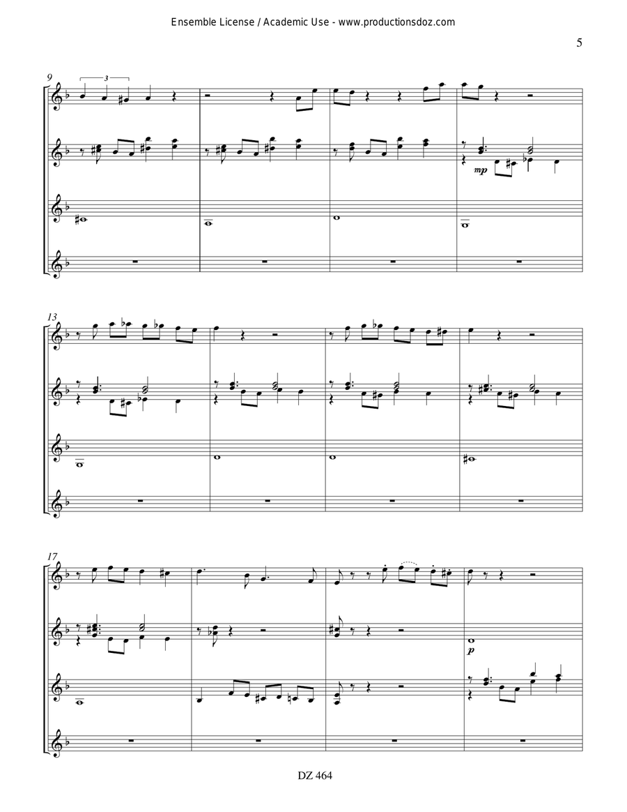 Clin d'oeil au bal de quartier Guitar Ensemble scores gallery preview page 5