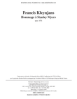 Hommage à Stanley Myers, opus 187b