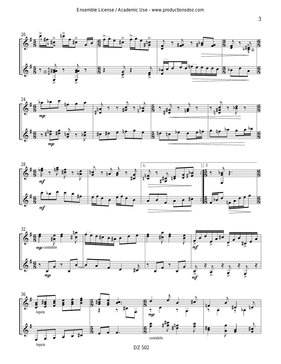 Sonate III Sonate III Classical Guitar scores gallery preview page 3