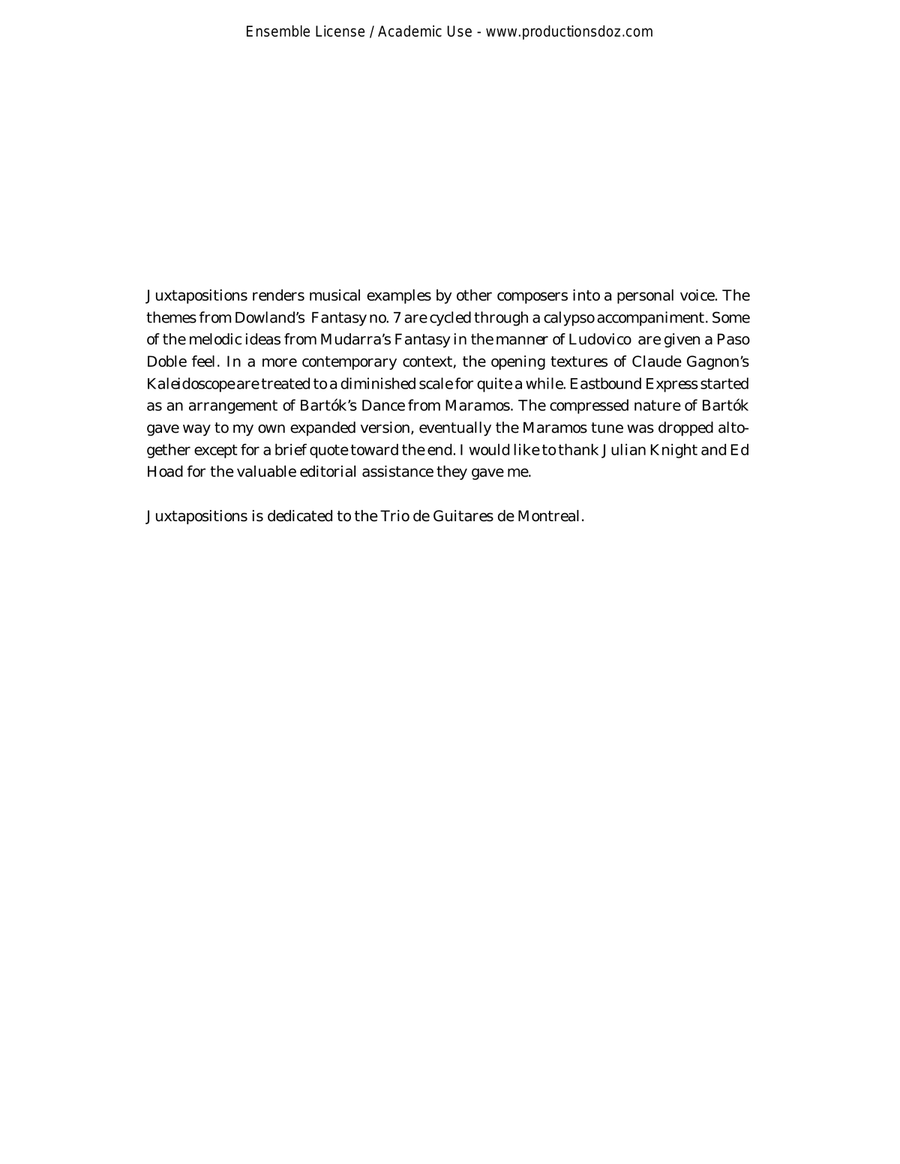 Juxtapositions Juxtapositions Guitar Ensemble scores gallery preview page 2