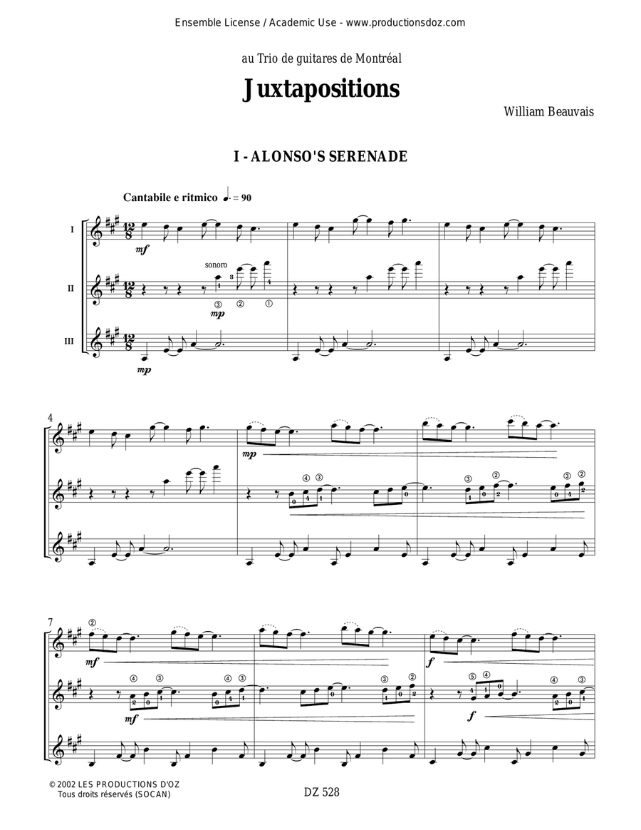 Juxtapositions Juxtapositions Guitar Ensemble scores gallery preview page 3