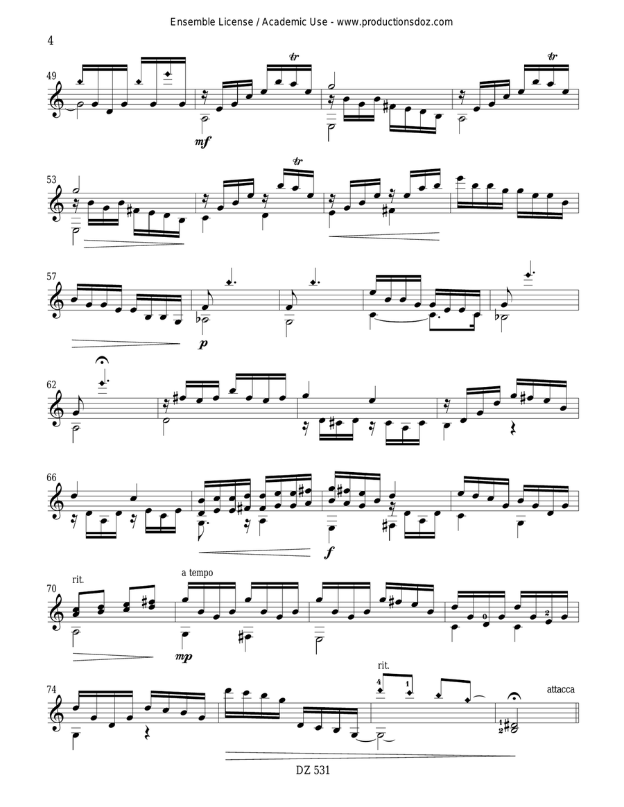 Trois sonatines Trois sonatines Classical Guitar scores gallery preview page 4