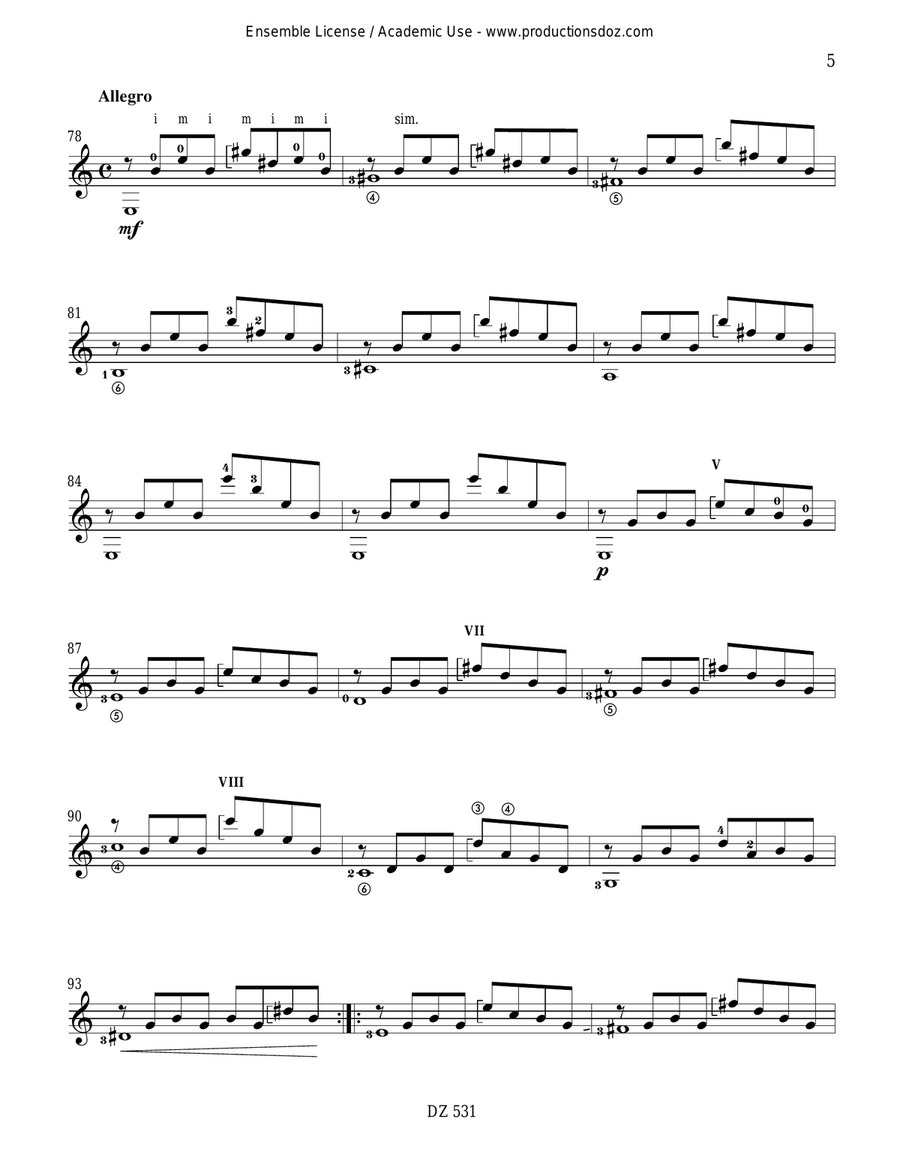 Trois sonatines Trois sonatines Classical Guitar scores gallery preview page 5