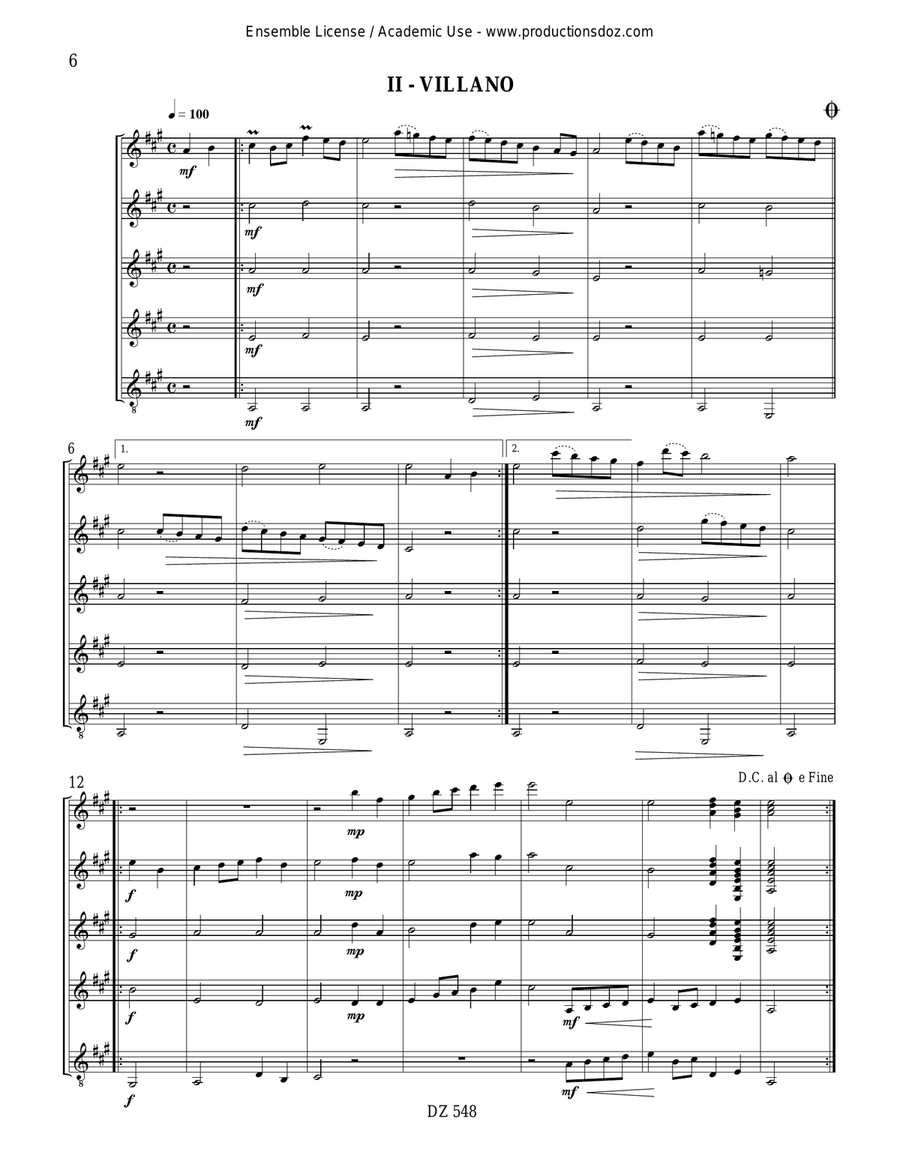 Suite espagnole Suite espagnole Guitar Ensemble scores gallery preview page 6