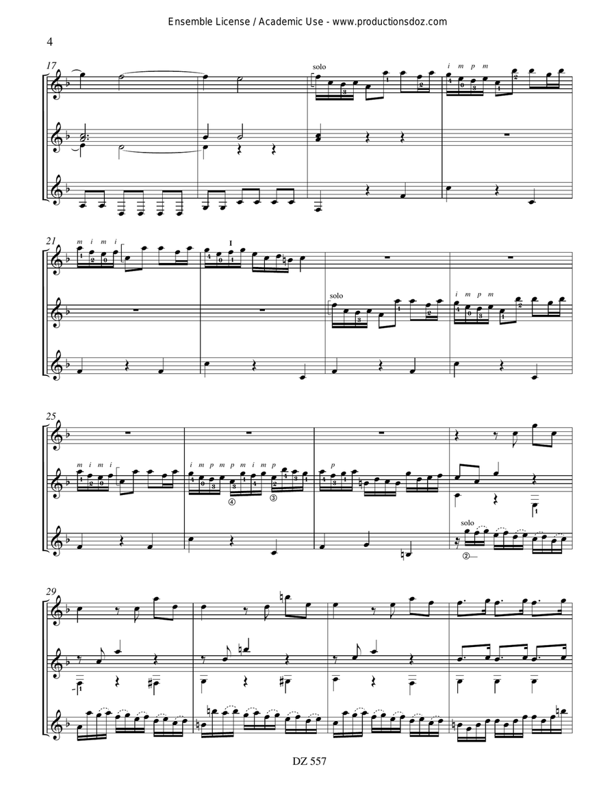 L'Estro Armonico, Concerto no 7, RV 567 Guitar Ensemble scores gallery preview page 4