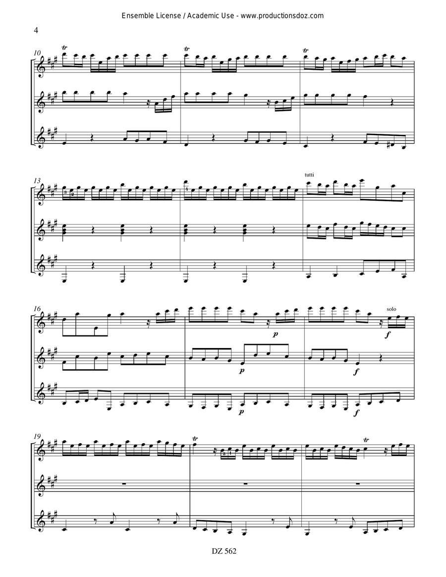 L'Estro Armonico, Concerto no 12, RV 265 Guitar Ensemble scores gallery preview page 4