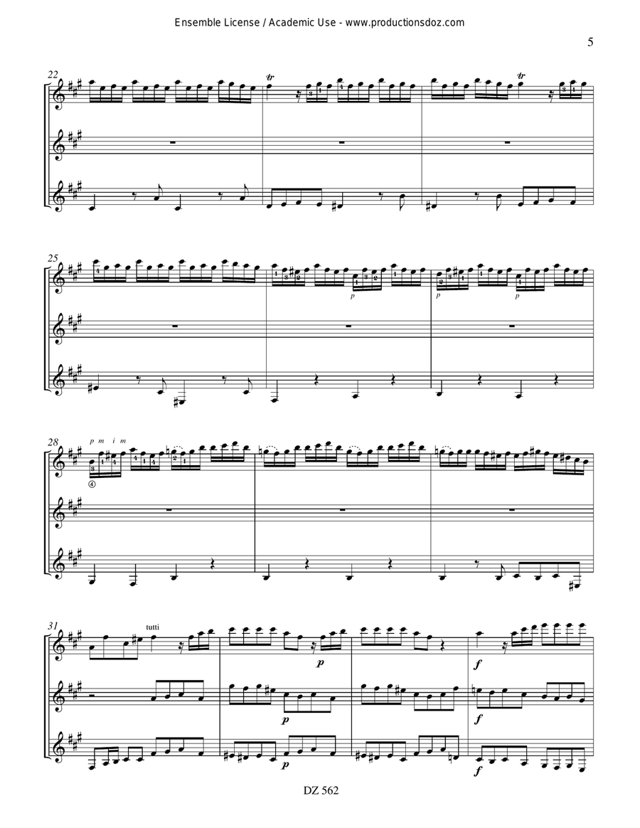 L'Estro Armonico, Concerto no 12, RV 265 Guitar Ensemble scores gallery preview page 5